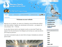 Tablet Screenshot of en.maziarz-pigeons.pl